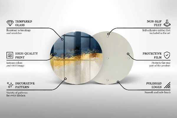 Tagliere in vetro Astrazione dell'oro