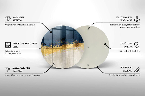 Tagliere in vetro Astrazione dell'oro