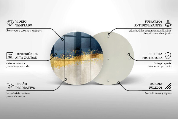 Tagliere in vetro Astrazione dell'oro