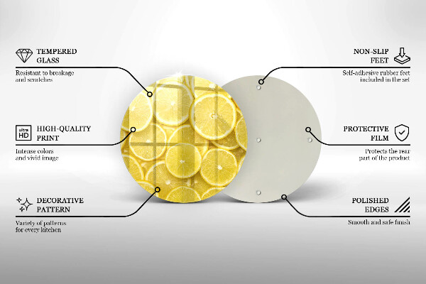Tagliere in vetro Frutto di limone