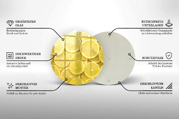 Tagliere in vetro Frutto di limone