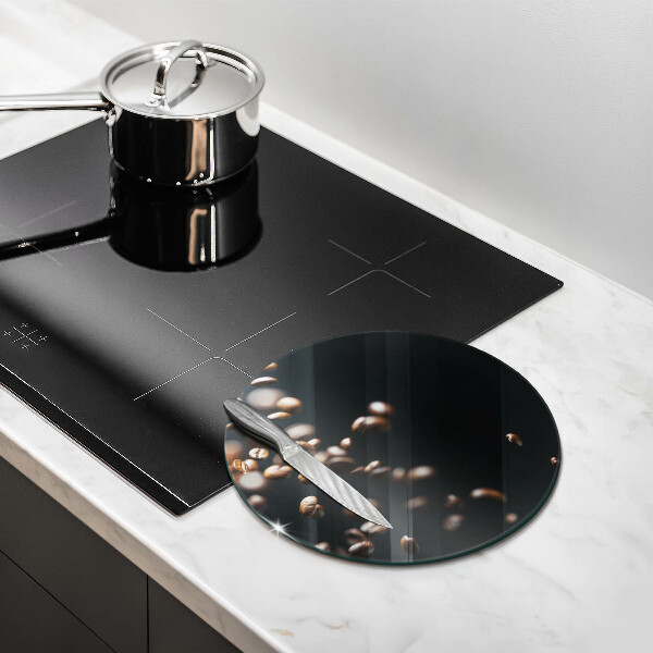 Tagliere in vetro Chicchi di caffè che cadono