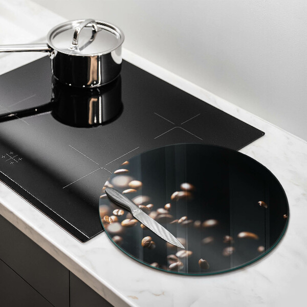 Tagliere in vetro Chicchi di caffè che cadono