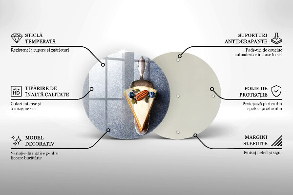 Tagliere in vetro temperato Pezzo di torta