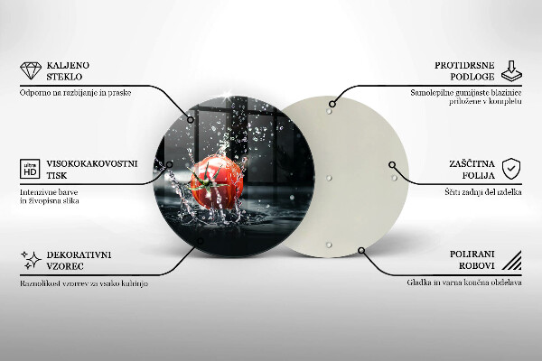 Tagliere in vetro temperato Pomodoro in acqua