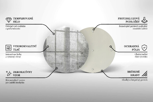 Tagliere in vetro temperato Struttura concreta