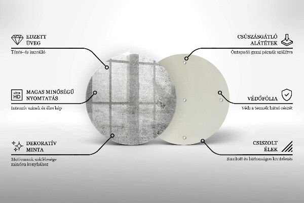 Tagliere in vetro temperato Struttura concreta