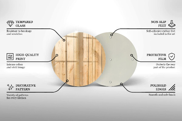 Tagliere in vetro temperato Tavole di legno delicate