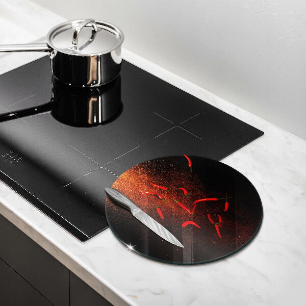 Tagliere in vetro temperato Peperoncini piccanti