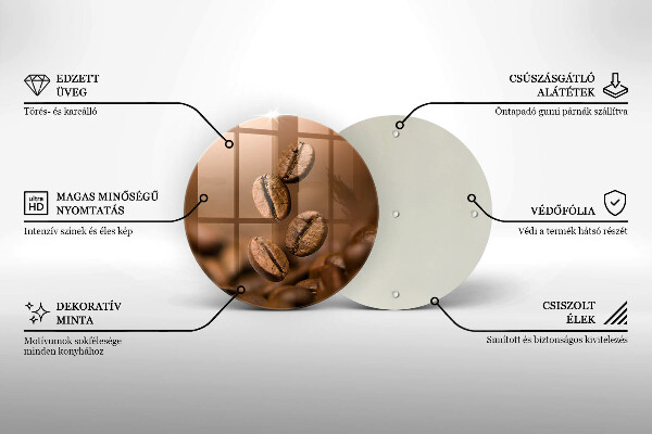 Tagliere in vetro temperato Chicchi di caffè