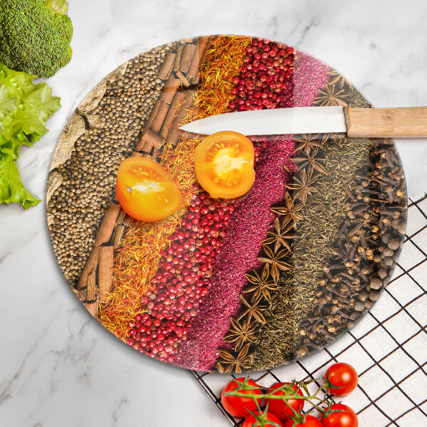 Tagliere in vetro temperato Spezie colorate