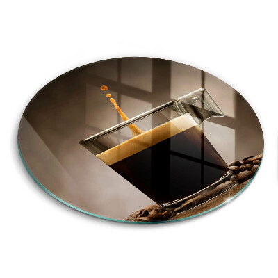 Tagliere in vetro temperato Vetro e chicchi di caffè