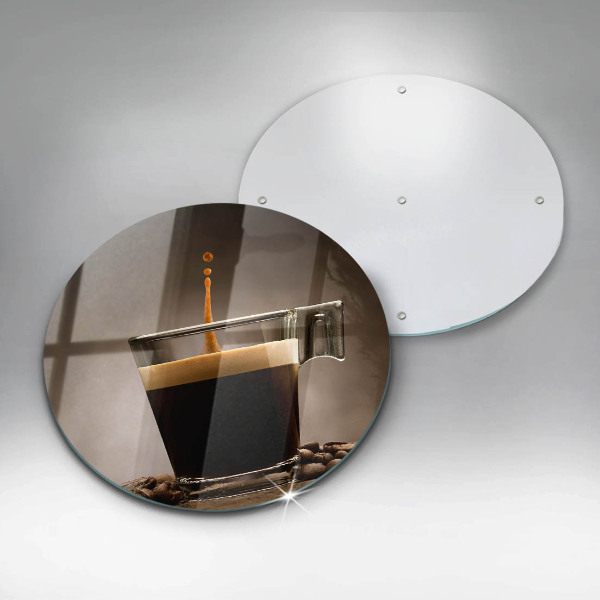 Tagliere in vetro temperato Vetro e chicchi di caffè