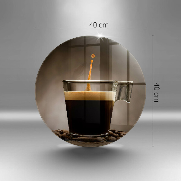 Tagliere in vetro temperato Vetro e chicchi di caffè