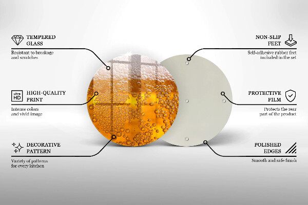 Tagliere in vetro temperato Bevi schiuma di birra