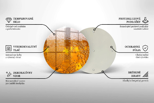 Tagliere in vetro temperato Bevi schiuma di birra