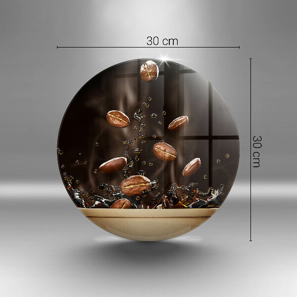 Tagliere in vetro temperato Chicchi di caffè caldi