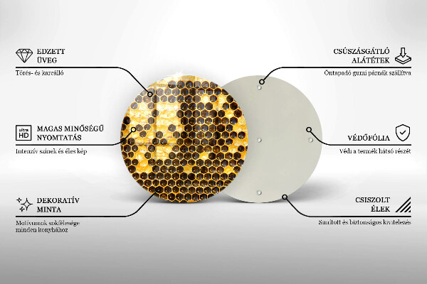 Tagliere in vetro temperato Favo