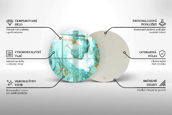 Tagliere in vetro Astrazione blu