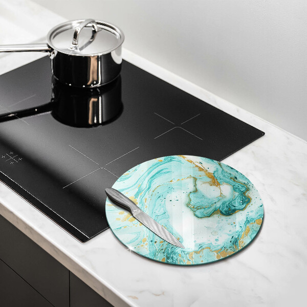 Tagliere in vetro Astrazione blu