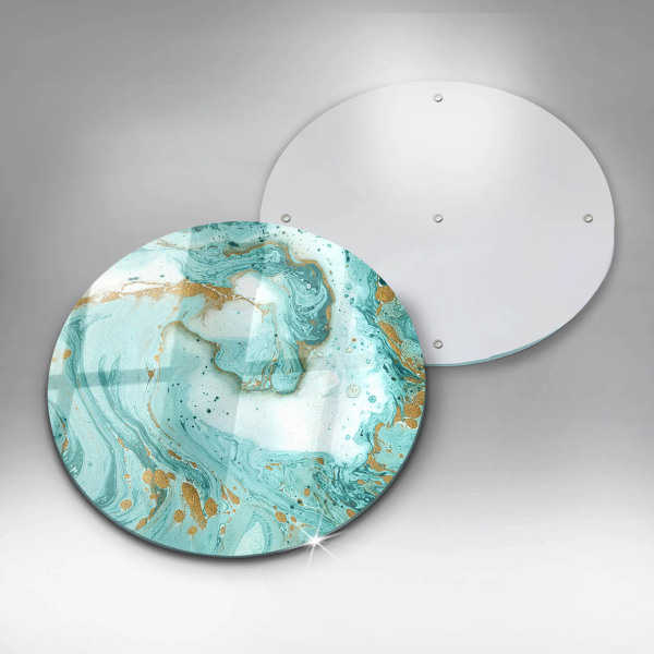 Tagliere in vetro Astrazione blu