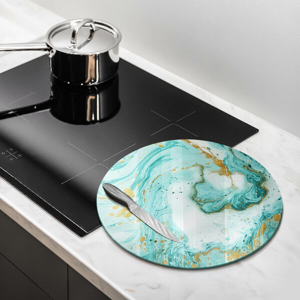 Tagliere in vetro Astrazione blu