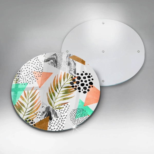 Tagliere in vetro Modello di foglie Boho