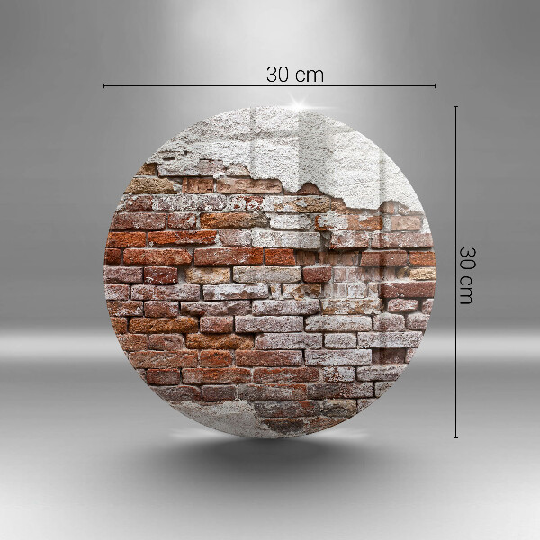 Tagliere in vetro Vecchio muro di mattoni e cemento