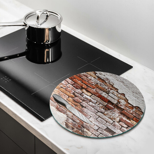 Tagliere in vetro Vecchio muro di mattoni e cemento