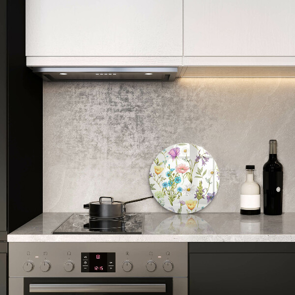 Tagliere in vetro Illustrazione dei fiori