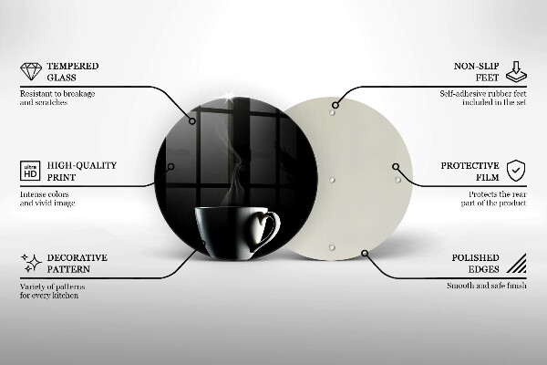 Tagliere in vetro Una tazza di tè