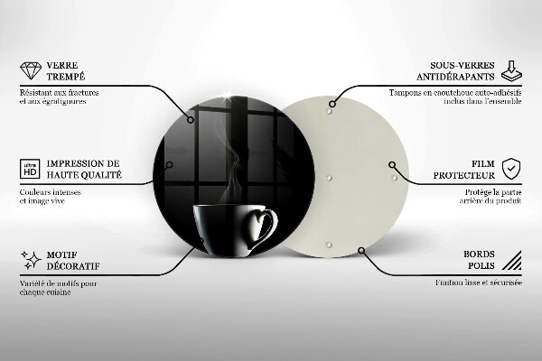 Tagliere in vetro Una tazza di tè