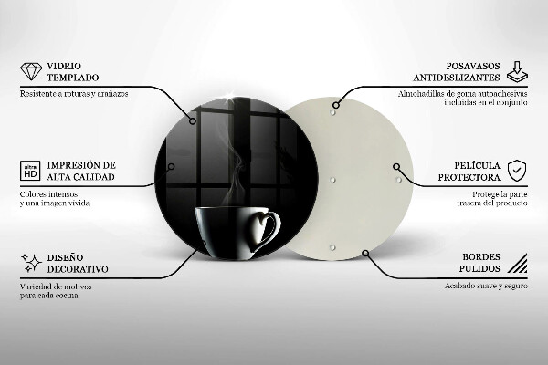 Tagliere in vetro Una tazza di tè