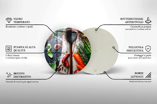 Tagliere in vetro Cibo da cucina