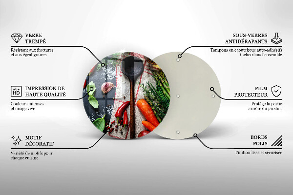 Tagliere in vetro Cibo da cucina