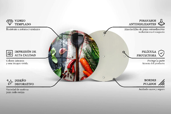 Tagliere in vetro Cibo da cucina