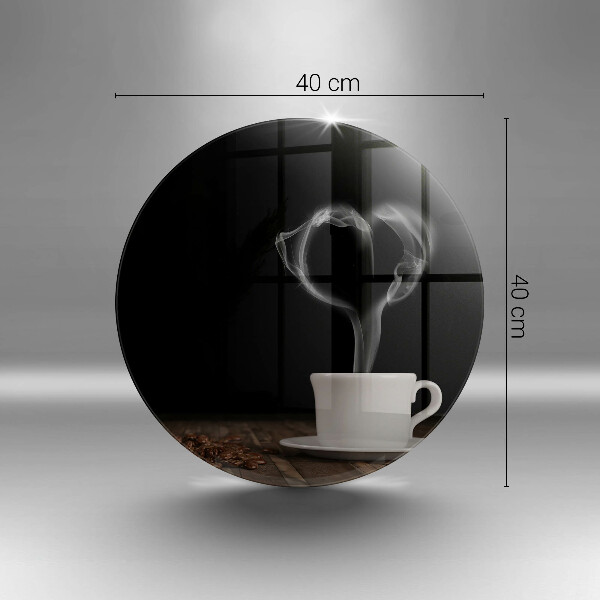 Tagliere in vetro Cuore della tazza di caffè