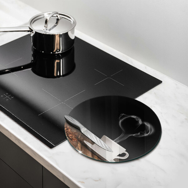 Tagliere in vetro Cuore della tazza di caffè