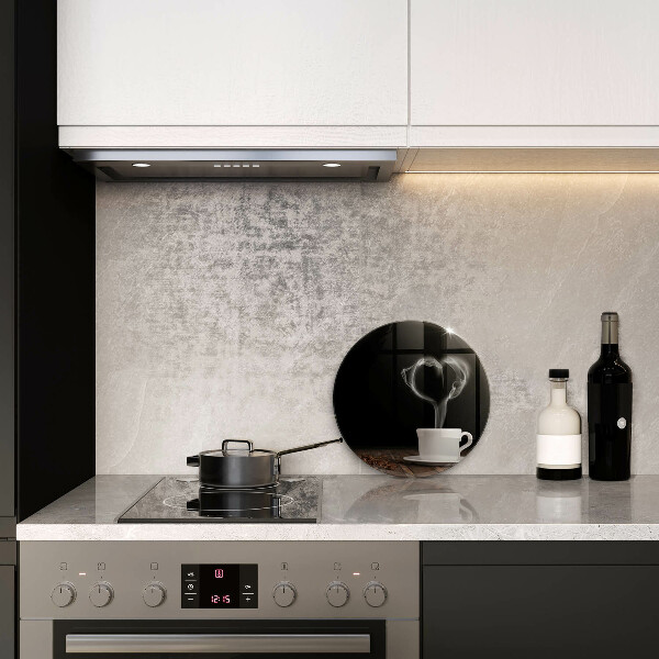 Tagliere in vetro Cuore della tazza di caffè