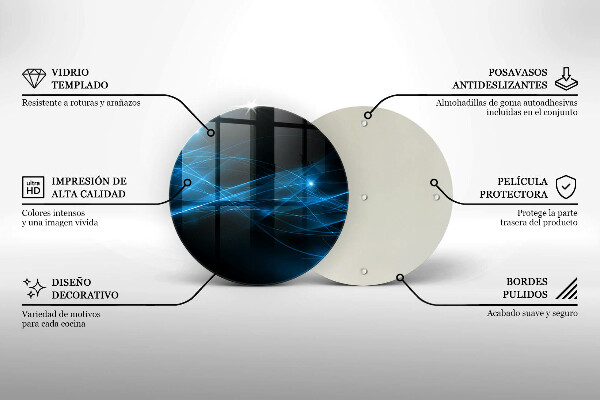 Tagliere in vetro Fumo blu astratto