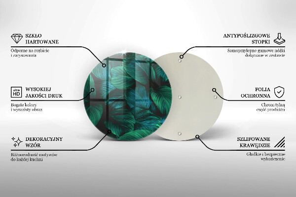 Tagliere in vetro Foglie della giungla