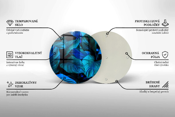 Tagliere in vetro Foglie della vegetazione della giungla