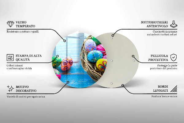 Tagliere in vetro Uova di Pasqua Uova di Pasqua