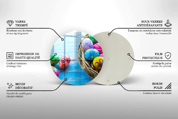 Tagliere in vetro Uova di Pasqua Uova di Pasqua