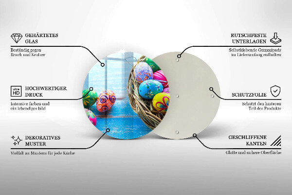 Tagliere in vetro Uova di Pasqua Uova di Pasqua