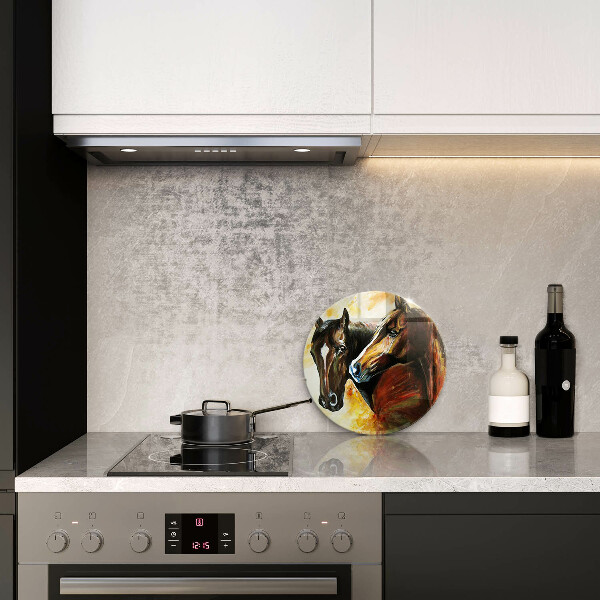 Tagliere in vetro temperato Animali cavalli