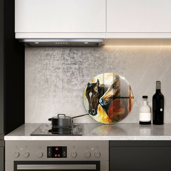 Tagliere in vetro temperato Animali cavalli