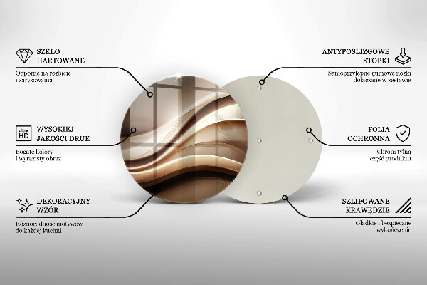 Tagliere in vetro Linee delicate di astrazione