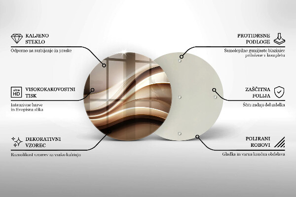 Tagliere in vetro Linee delicate di astrazione