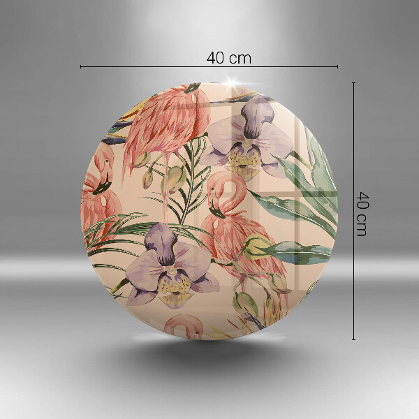 Tagliere in vetro Illustrazione dei fenicotteri